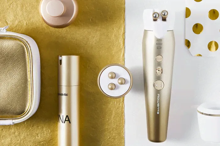 Антивозрастной массажер для лица и кожи вокруг глаз Rowenta Lift Contour Massager LV7030F0 золотой-2